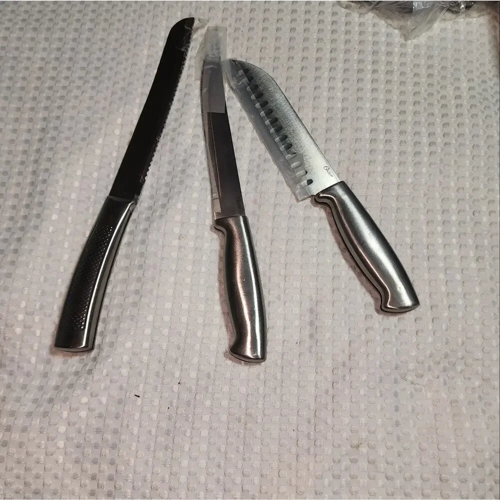 OSTER EUC 3 PIECE KITCHEN STAINLESS KNIVES SET